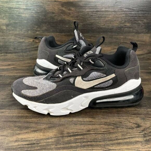 Nike Air 270 React Grey Black Training Sneakers Youth's Sz US 5Y BQ0103-003